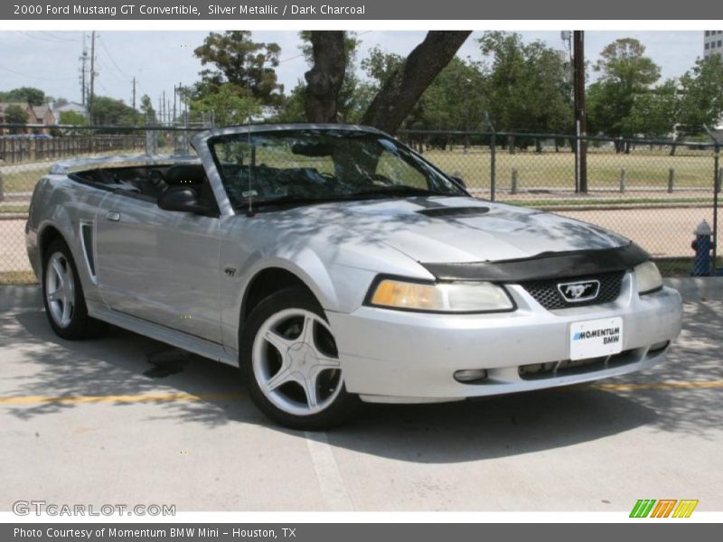Silver Metallic / Dark Charcoal 2000 Ford Mustang GT Convertible