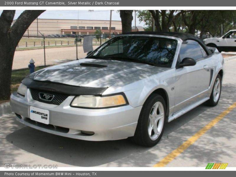 Silver Metallic / Dark Charcoal 2000 Ford Mustang GT Convertible