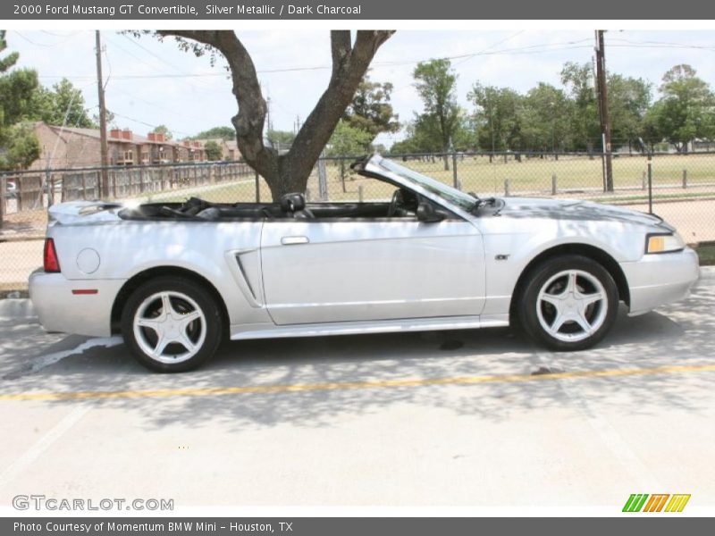 Silver Metallic / Dark Charcoal 2000 Ford Mustang GT Convertible