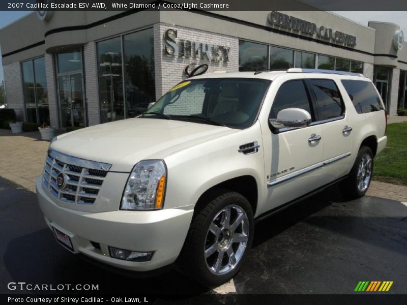 White Diamond / Cocoa/Light Cashmere 2007 Cadillac Escalade ESV AWD