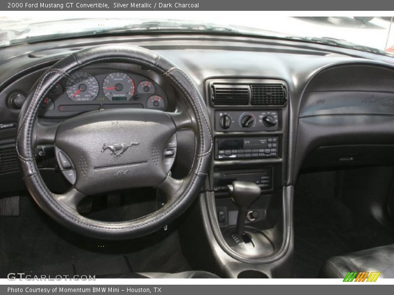 Silver Metallic / Dark Charcoal 2000 Ford Mustang GT Convertible