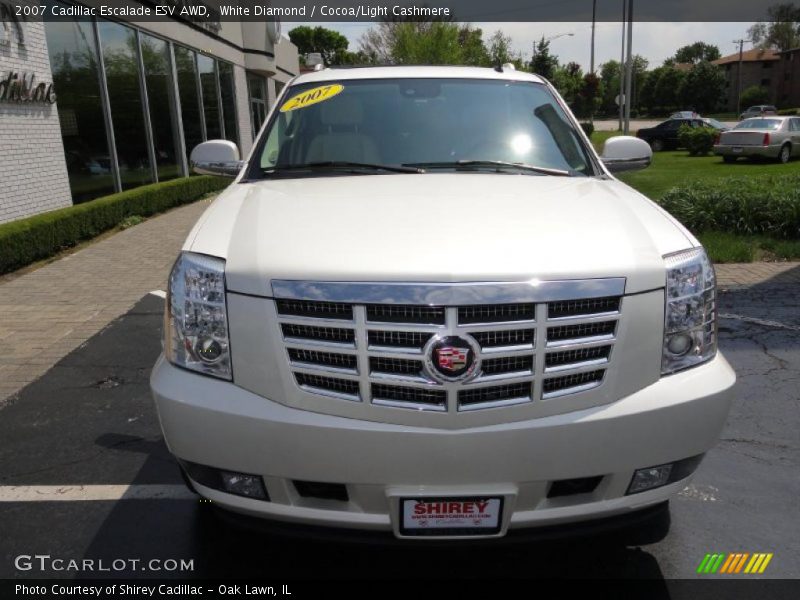 White Diamond / Cocoa/Light Cashmere 2007 Cadillac Escalade ESV AWD
