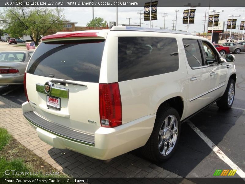 White Diamond / Cocoa/Light Cashmere 2007 Cadillac Escalade ESV AWD