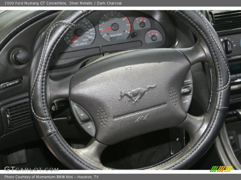Silver Metallic / Dark Charcoal 2000 Ford Mustang GT Convertible
