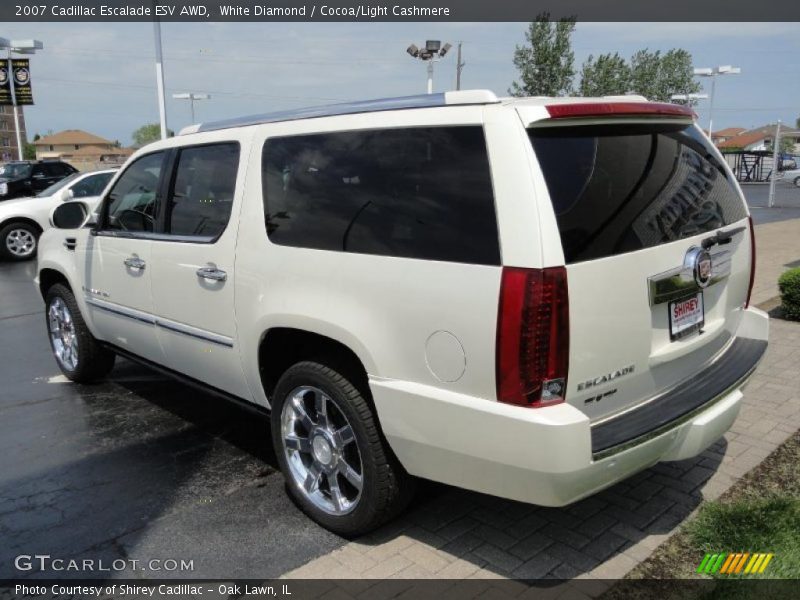 White Diamond / Cocoa/Light Cashmere 2007 Cadillac Escalade ESV AWD
