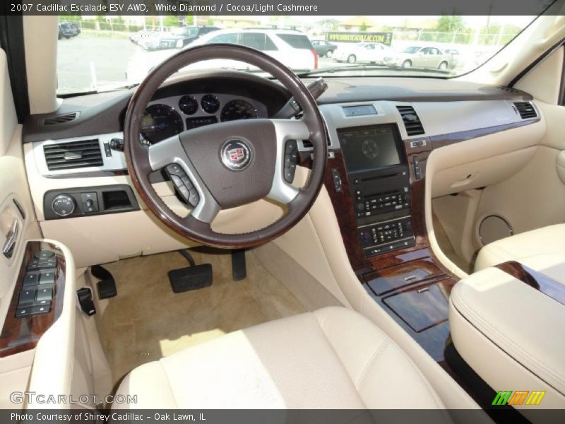 White Diamond / Cocoa/Light Cashmere 2007 Cadillac Escalade ESV AWD