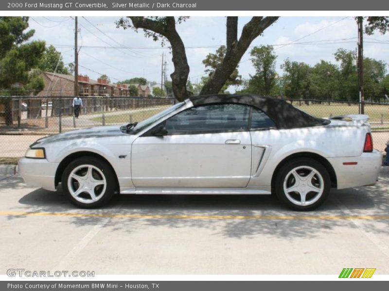 Silver Metallic / Dark Charcoal 2000 Ford Mustang GT Convertible