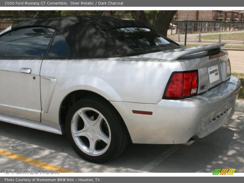 Silver Metallic / Dark Charcoal 2000 Ford Mustang GT Convertible