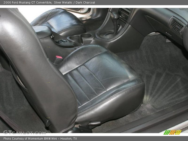 Silver Metallic / Dark Charcoal 2000 Ford Mustang GT Convertible