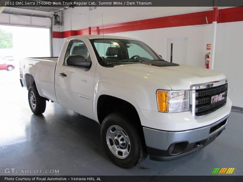 Summit White / Dark Titanium 2011 GMC Sierra 2500HD Work Truck Regular Cab