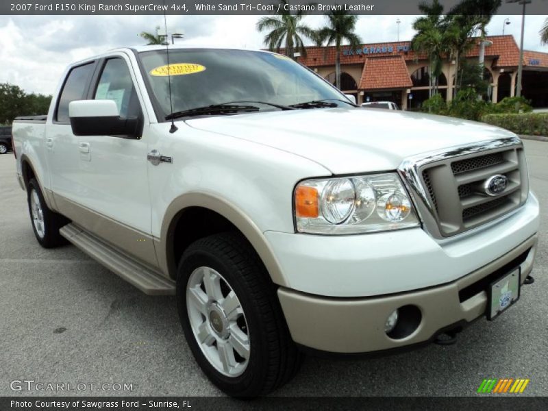 White Sand Tri-Coat / Castano Brown Leather 2007 Ford F150 King Ranch SuperCrew 4x4