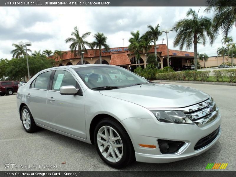 Brilliant Silver Metallic / Charcoal Black 2010 Ford Fusion SEL