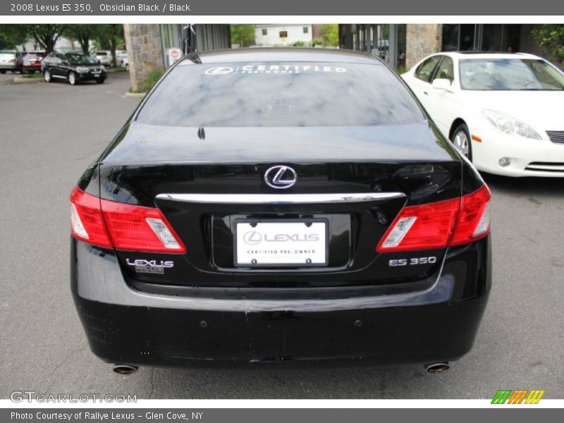 Obsidian Black / Black 2008 Lexus ES 350