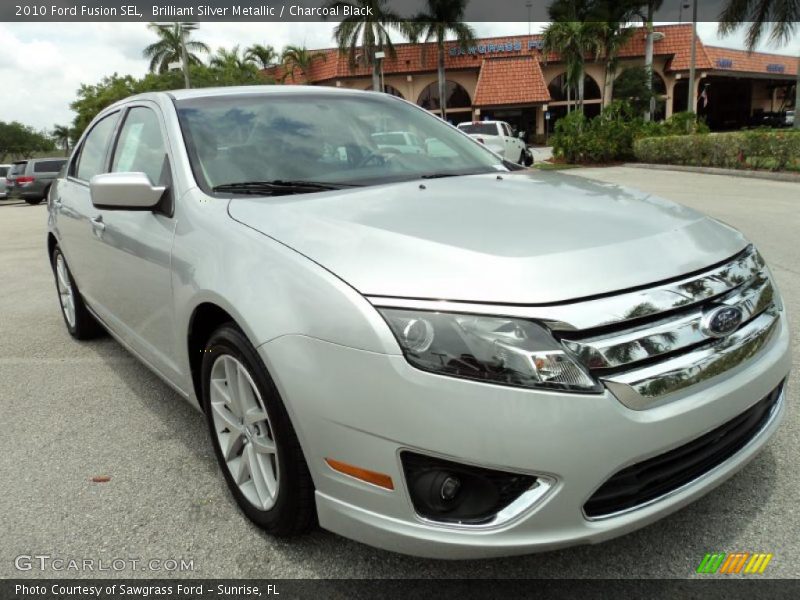 Brilliant Silver Metallic / Charcoal Black 2010 Ford Fusion SEL