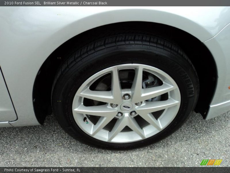 Brilliant Silver Metallic / Charcoal Black 2010 Ford Fusion SEL