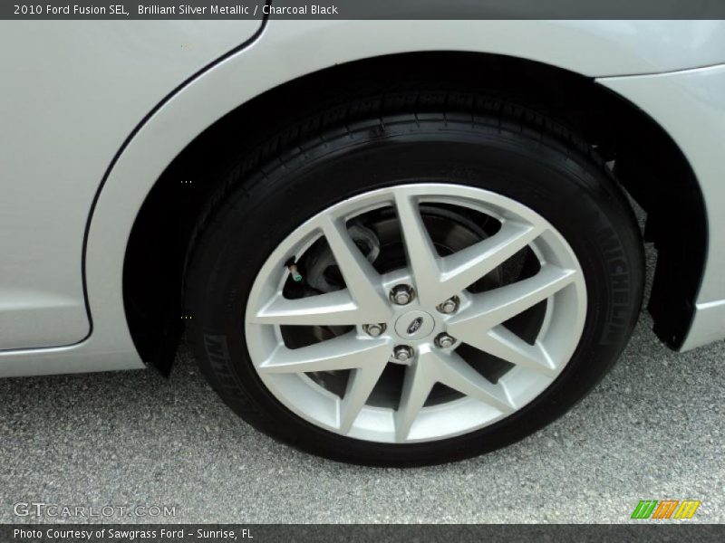Brilliant Silver Metallic / Charcoal Black 2010 Ford Fusion SEL