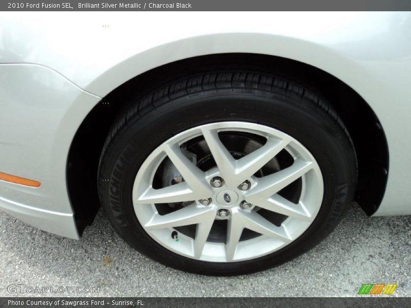 Brilliant Silver Metallic / Charcoal Black 2010 Ford Fusion SEL