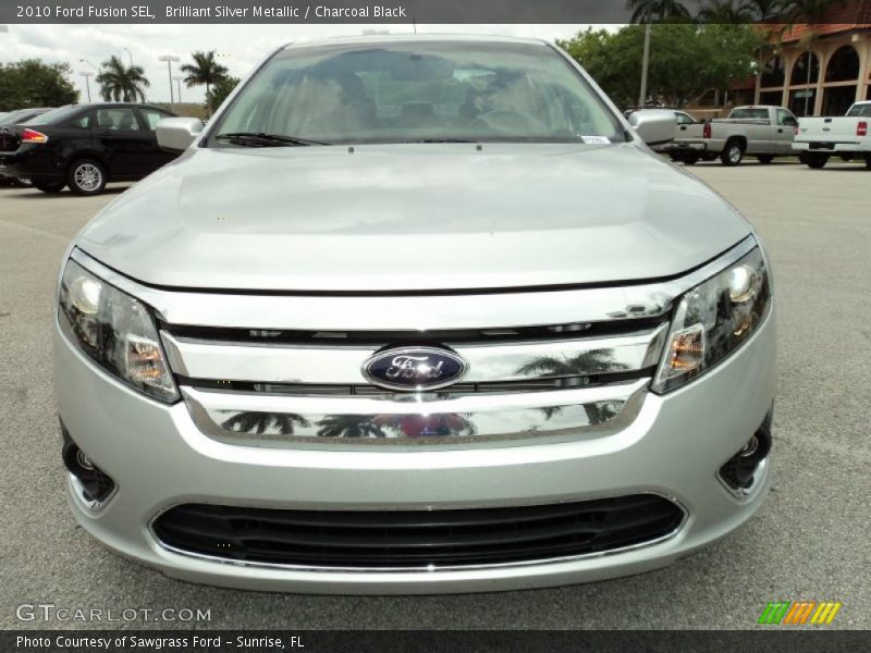 Brilliant Silver Metallic / Charcoal Black 2010 Ford Fusion SEL