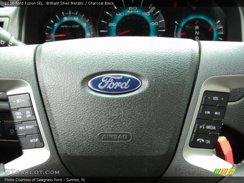 Brilliant Silver Metallic / Charcoal Black 2010 Ford Fusion SEL