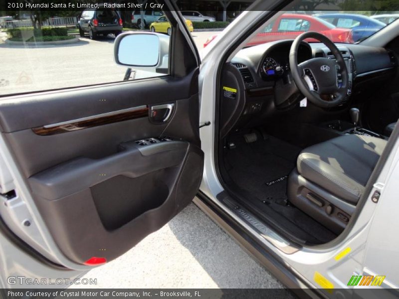 Radiant Silver / Gray 2010 Hyundai Santa Fe Limited
