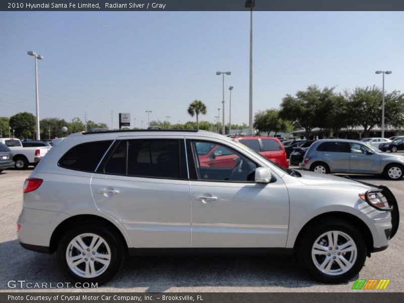 Radiant Silver / Gray 2010 Hyundai Santa Fe Limited