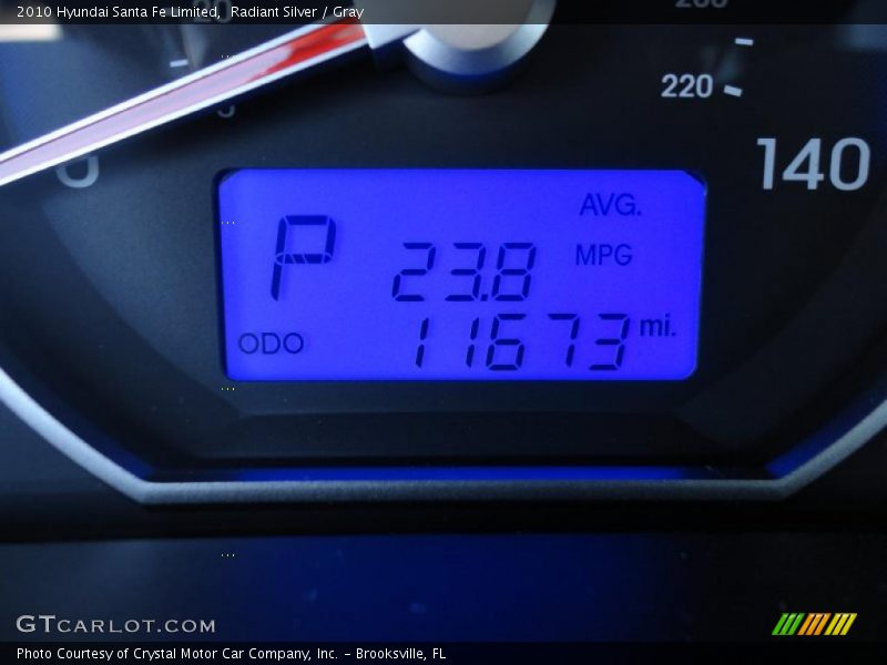 Radiant Silver / Gray 2010 Hyundai Santa Fe Limited