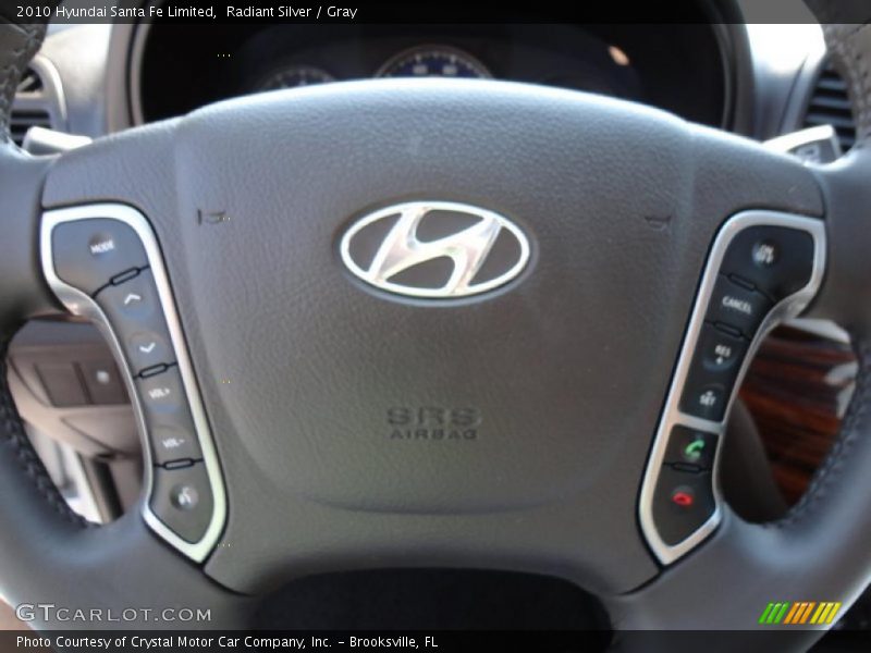 Radiant Silver / Gray 2010 Hyundai Santa Fe Limited
