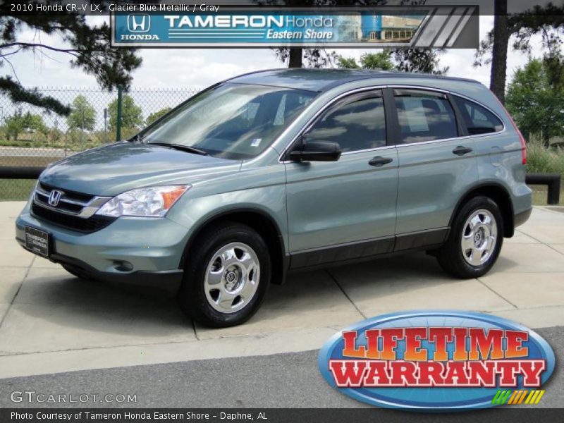 Glacier Blue Metallic / Gray 2010 Honda CR-V LX