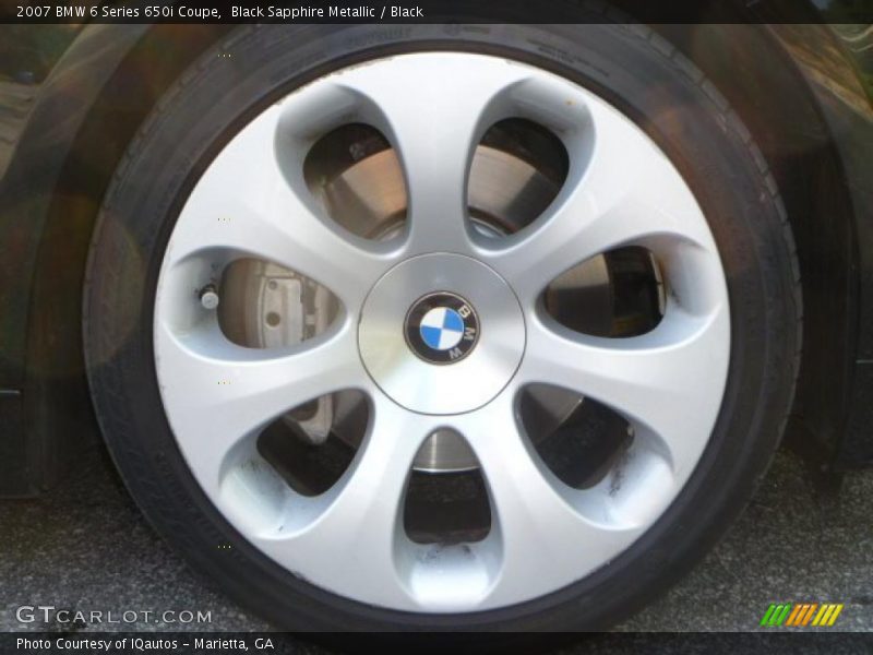 Black Sapphire Metallic / Black 2007 BMW 6 Series 650i Coupe