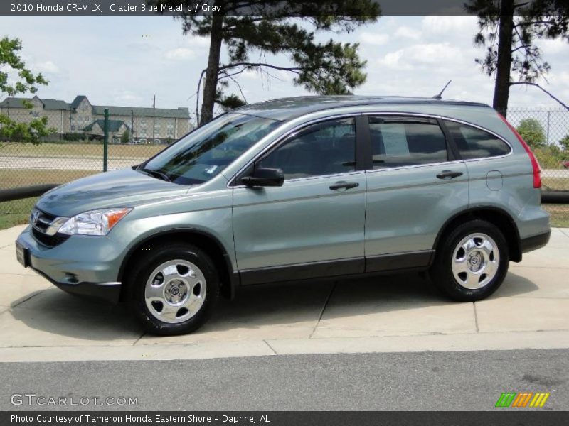 Glacier Blue Metallic / Gray 2010 Honda CR-V LX