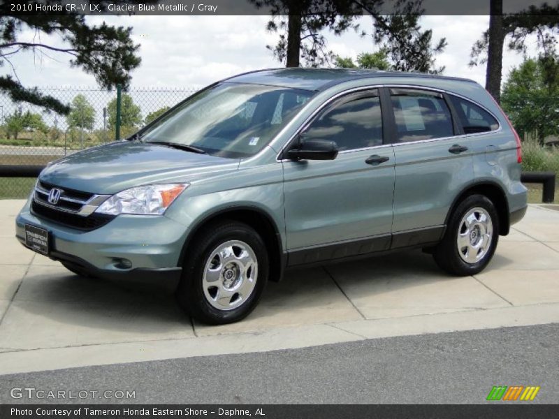 Glacier Blue Metallic / Gray 2010 Honda CR-V LX
