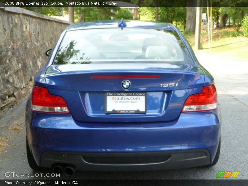 Montego Blue Metallic / Grey 2008 BMW 1 Series 135i Coupe