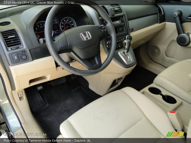 Glacier Blue Metallic / Gray 2010 Honda CR-V LX