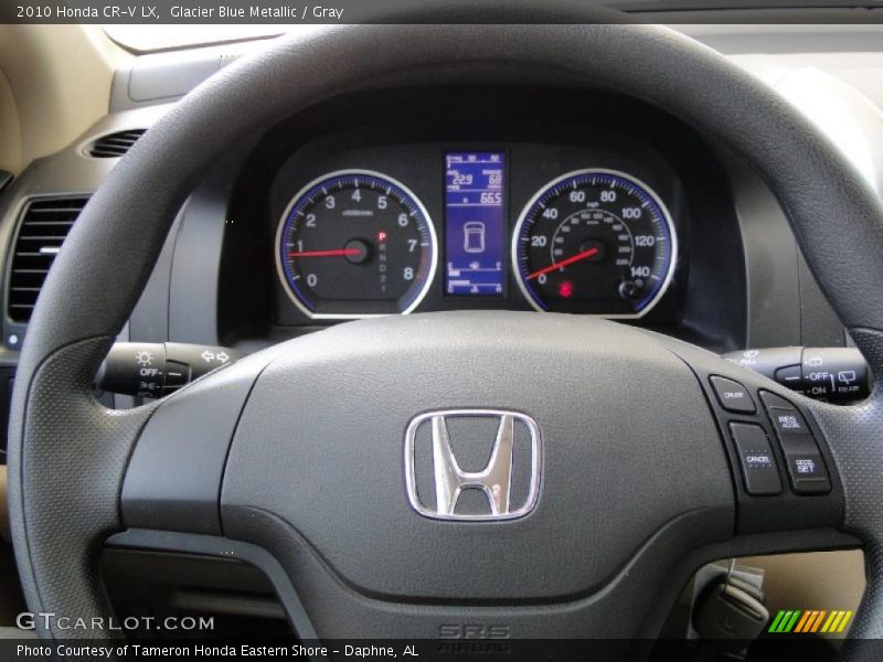 Glacier Blue Metallic / Gray 2010 Honda CR-V LX