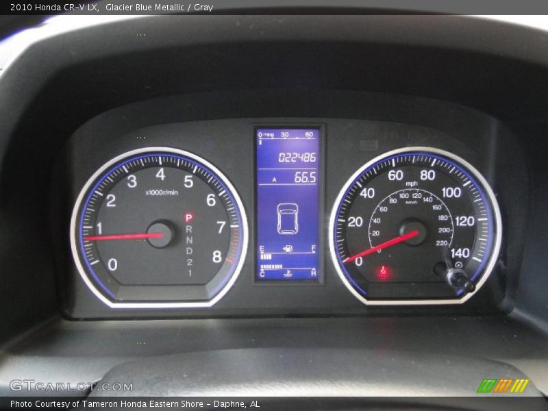 Glacier Blue Metallic / Gray 2010 Honda CR-V LX
