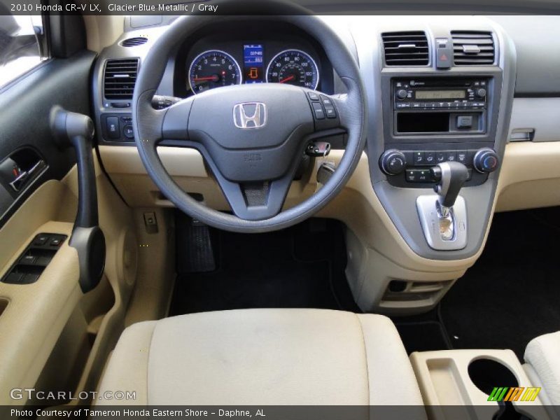 Glacier Blue Metallic / Gray 2010 Honda CR-V LX