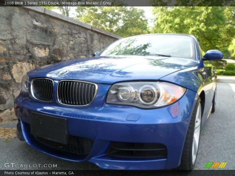 Montego Blue Metallic / Grey 2008 BMW 1 Series 135i Coupe