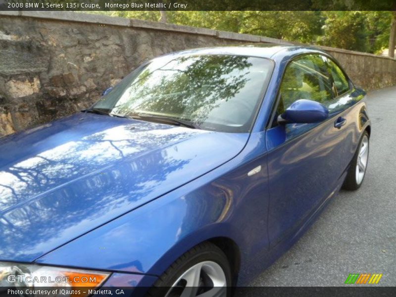 Montego Blue Metallic / Grey 2008 BMW 1 Series 135i Coupe