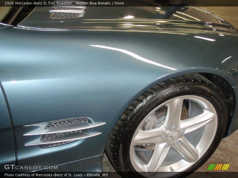Aegean Blue Metallic / Stone 2006 Mercedes-Benz SL 500 Roadster
