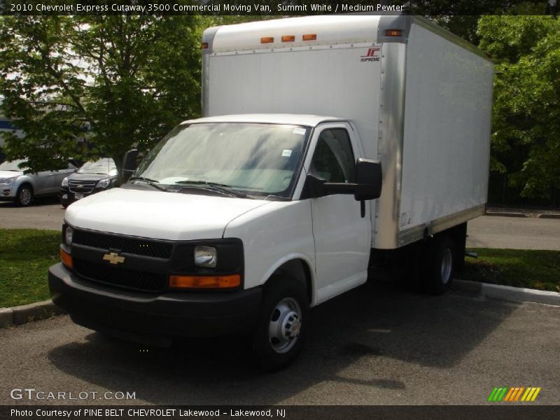 Summit White / Medium Pewter 2010 Chevrolet Express Cutaway 3500 Commercial Moving Van