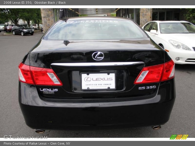 Obsidian Black / Black 2008 Lexus ES 350