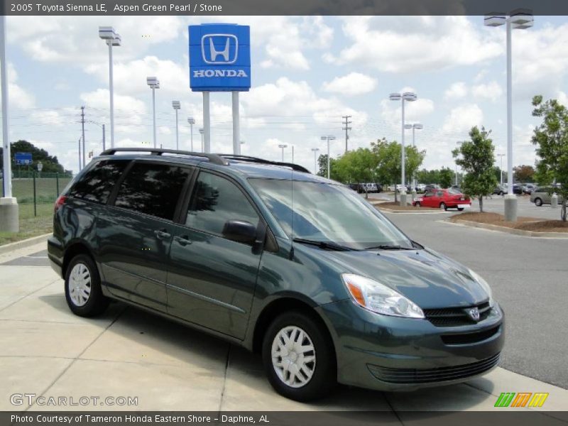 Aspen Green Pearl / Stone 2005 Toyota Sienna LE