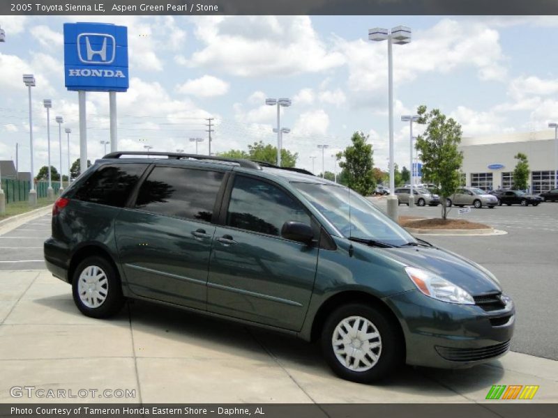 Aspen Green Pearl / Stone 2005 Toyota Sienna LE