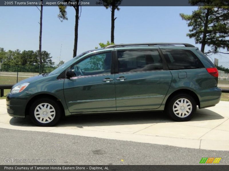 Aspen Green Pearl / Stone 2005 Toyota Sienna LE
