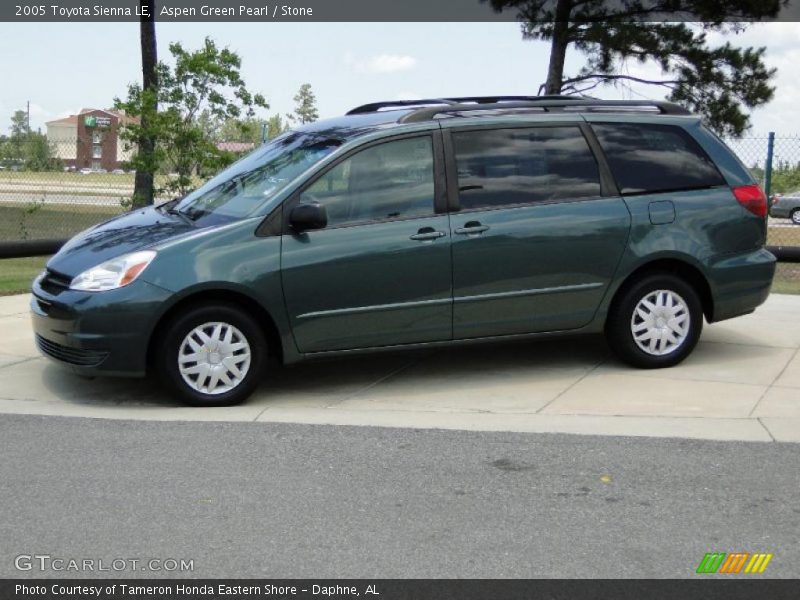 Aspen Green Pearl / Stone 2005 Toyota Sienna LE