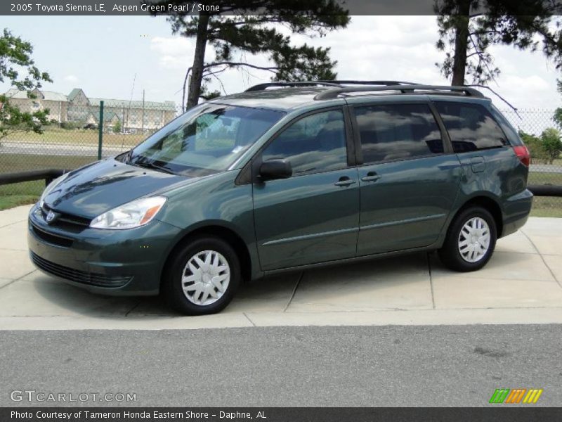 Aspen Green Pearl / Stone 2005 Toyota Sienna LE