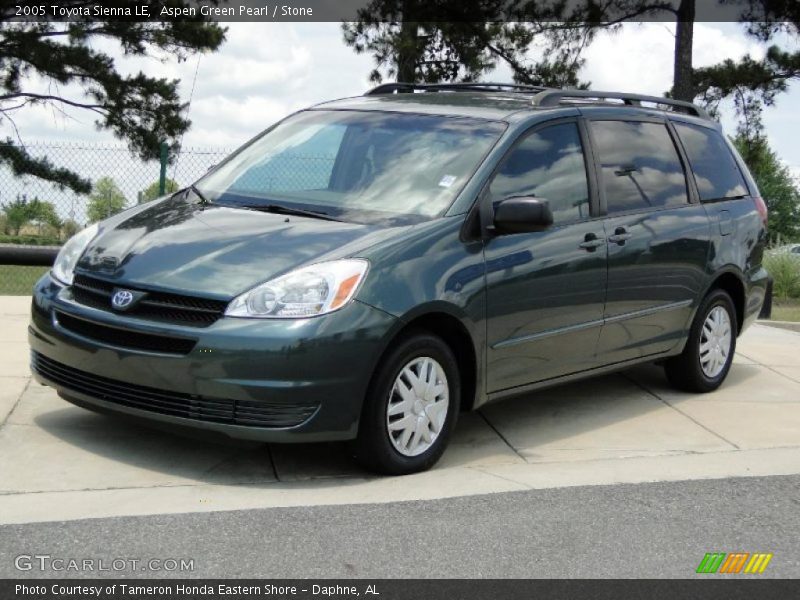 Aspen Green Pearl / Stone 2005 Toyota Sienna LE
