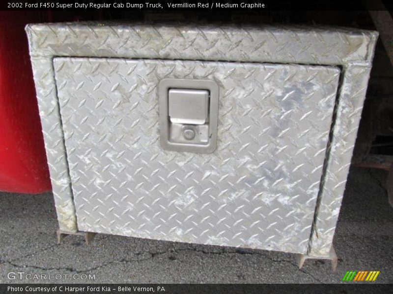 Vermillion Red / Medium Graphite 2002 Ford F450 Super Duty Regular Cab Dump Truck