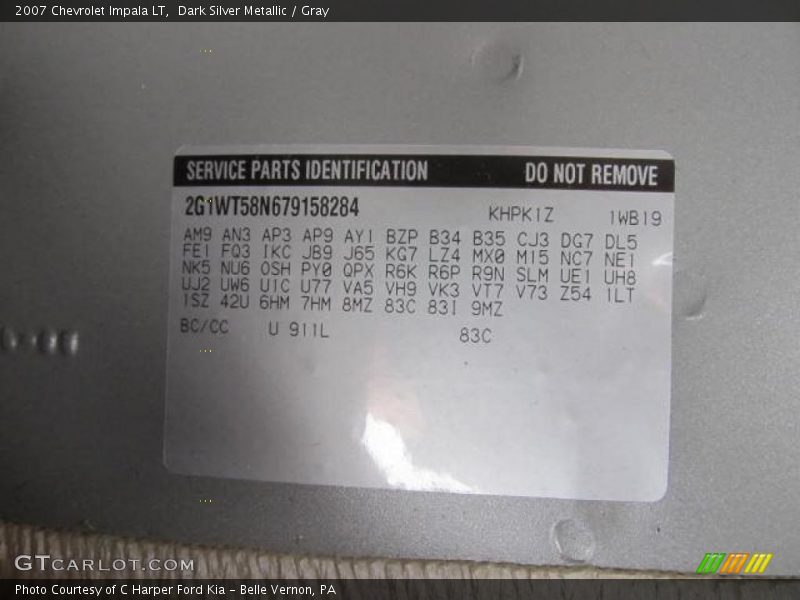 Dark Silver Metallic / Gray 2007 Chevrolet Impala LT