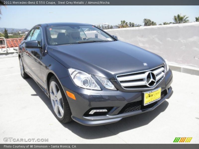 Steel Grey Metallic / Almond/Mocha 2011 Mercedes-Benz E 550 Coupe